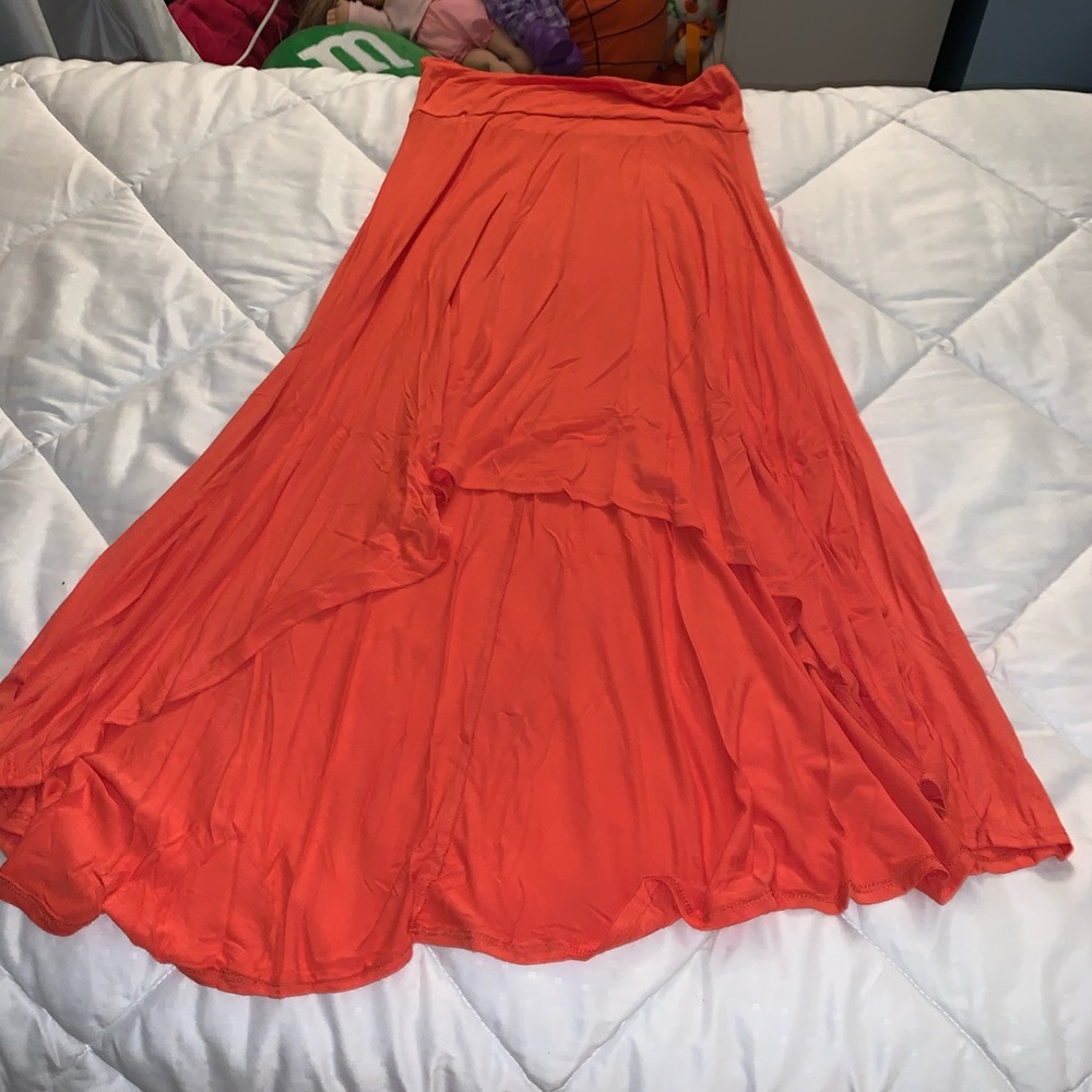 Joel hi low maxi skirt coral Juniors L